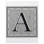 Block Letter "A" Woodcut Woodblock Initial Personalized Flyer