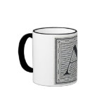 Block Letter "A" Woodcut Woodblock Initial Mugs