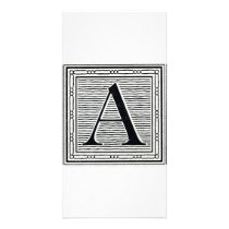 Block Letter "A" Woodcut Woodblock Initial