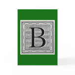 Block Letter "B" Woodcut Woodblock Inital