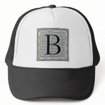 Block Letter "B" Woodcut Woodblock Inital
