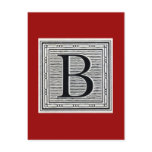 Block Letter "B" Woodcut Woodblock Inital