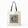 Block Letter "C" Woodcut Woodblock Inital Bag