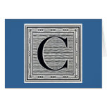 Block Letter "C" Woodcut Woodblock Inital