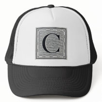 Block Letter "C" Woodcut Woodblock Inital
