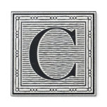 Block Letter "C" Woodcut Woodblock Inital magnets