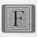 Block Letter "F" Woodcut Woodblock Inital