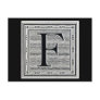 Block Letter "F" Woodcut Woodblock Inital