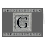 Block Letter "G" Woodcut Woodblock Inital