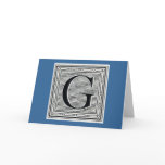 Block Letter "G" Woodcut Woodblock Inital
