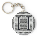 Block Letter "H" Woodcut Woodblock Inital
