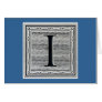 Block Letter "I" Woodcut Woodblock Inital
