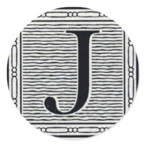 Block Letter "J" Woodcut Woodblock Inital
