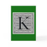 Block Letter "K" Woodcut Woodblock Inital
