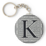 Block Letter "K" Woodcut Woodblock Inital