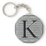 Block Letter "K" Woodcut Woodblock Inital