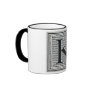 Block Letter "K" Woodcut Woodblock Inital Coffee Mugs