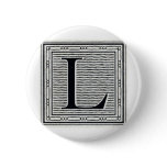 Block Letter "L" Woodcut Woodblock Inital