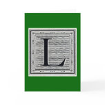 Block Letter "L" Woodcut Woodblock Inital