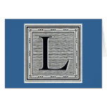 Block Letter "L" Woodcut Woodblock Inital