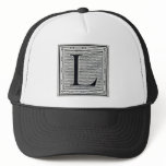 Block Letter "L" Woodcut Woodblock Inital