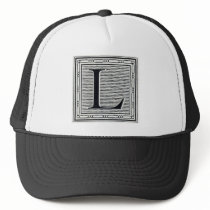 Block Letter "L" Woodcut Woodblock Inital