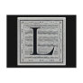 Block Letter "L" Woodcut Woodblock Inital