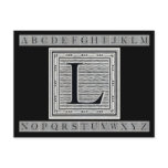 Block Letter "L" Woodcut Woodblock Inital