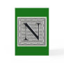 Block Letter "N" Woodcut Woodblock Inital