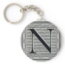 Block Letter "N" Woodcut Woodblock Inital