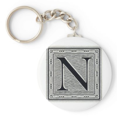Block Letter "N" Woodcut Woodblock Inital by ZephyrusBooks