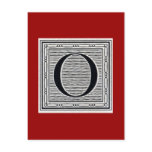 Block Letter "O" Woodcut Woodblock Inital