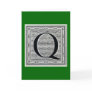 Block Letter "Q" Woodcut Woodblock Inital