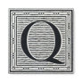 Block Letter "Q" Woodcut Woodblock Inital