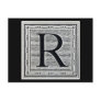 Block Letter "R" Woodcut Woodblock Inital