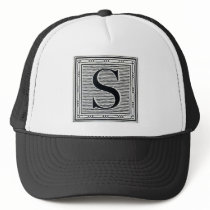 Block Letter "S" Woodcut Woodblock Inital