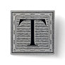 Block Letter "T" Woodcut Woodblock Inital