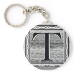Block Letter "T" Woodcut Woodblock Inital