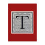 Block Letter "T" Woodcut Woodblock Inital