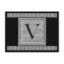 Block Letter "V" Woodcut Woodblock Inital