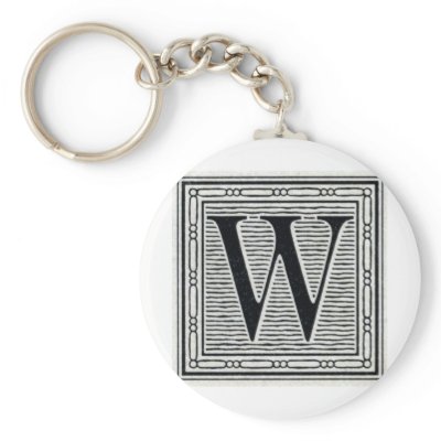 Block Letter "W" Woodcut Woodblock Inital by ZephyrusBooks