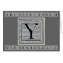 Block Letter "Y" Woodcut Woodblock Inital