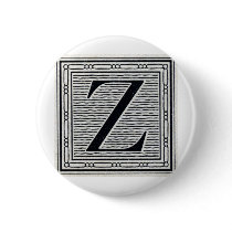 Block Letter "Z" Woodcut Woodblock Inital