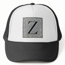 Block Letter "Z" Woodcut Woodblock Inital