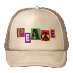 Block Letters Peace T-shirts and Gifts Mesh Hat