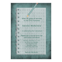 Block Note Retirement Custom Invitations