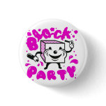 Block Party Button, Magenta