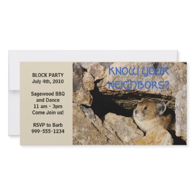 Block Party Humourous Invite by ideapony
