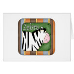 Block Zebra T-shirts and Gifts Greeting Card