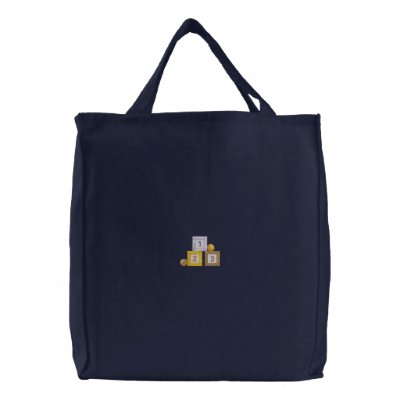 Blocks Embroidered Bag by ZazzleEmbroidery